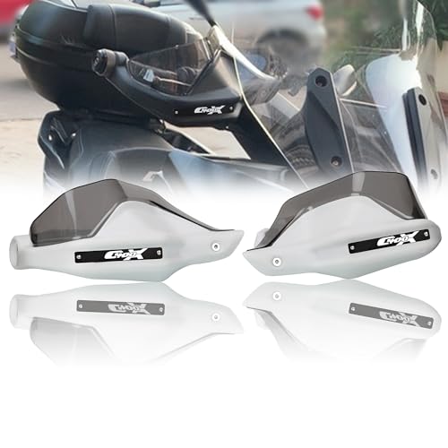 VELLOW C400X Motorrad C400X Handschutz Handschützer Bremse Kupplung Hebel Protector Schild Windschutzscheibe Für BMW C400X 2019 2020 2021 2022 2023 Zubehör (Color : White and Gray) von VELLOW