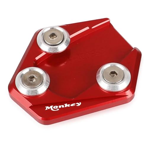 VELLOW GROM MSX Monkey 125 Motorrad Monkey 125 19-23 Ständer Seitenständer Vergrößerungsverlängerung FÜR H&onda GROM 125 MSX125 GROM 2013-2023 Zubehör (Color : Red Monkey) von VELLOW