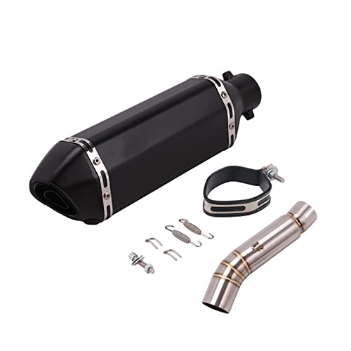 Motorrad Für Y&amaha Tenere700 Tenere 700 XTZ700 2019 2020 2021 2022 Auspuff Escape System Ändern Mittleren Link Rohr Moto Schalldämpfer DB Killer Schmücken (Color : Type D1) von VELLOW