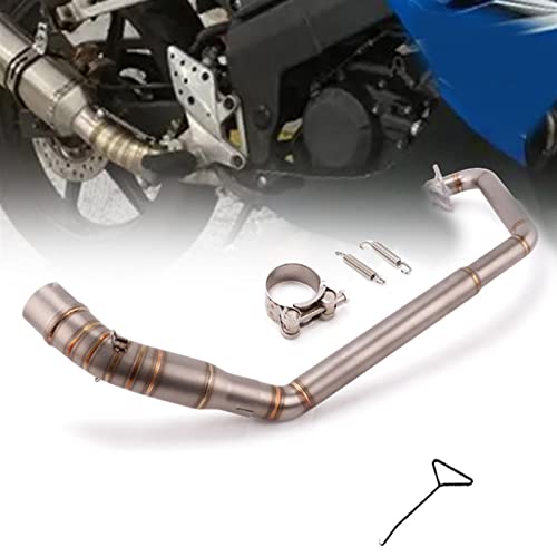 VELLOW Zubehör Für H&onda CBR125 CBR125R CB125R CBR150 CBR150R CB150R 2010-2021 Aufsteck-Motorradauspuff Modifizierter Front-Mid-Link-Rohranschluss Schmücken (Color : A 2010-2016) von VELLOW