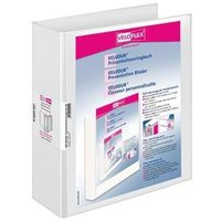 Veloflex - Präsentationsringbuch velodur® 70mm din A4 4 Ringe D-Mechanik Pappe weiß von VELOFLEX