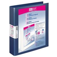 Veloflex - Präsentationsringbuch velodur® 46mm din A4 4 Ringe D-Mechanik Pappe dunkelblau von VELOFLEX