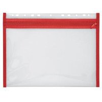 Veloflex - Reißverschlusstasche velobag® xs Eurolochung Polypropylen rot von VELOFLEX