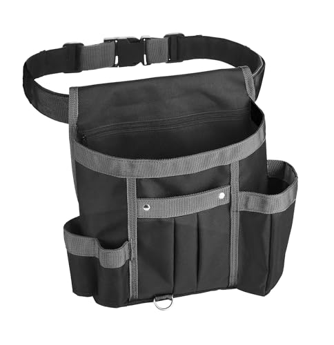 VELOFLEX 6902080 - Tool Bag L, 22 x 17,5 x 10 cm, Multifunktionstasche, Werkzeugtasche, Gürteltasche, schwarz-grau von VELOFLEX