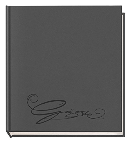 VELOFLEX Gästebuch Classic 205x240mm 144 Seiten (Einzeln, Grau) von VELOFLEX