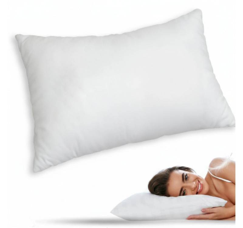 VELORA Kopfkissen Kopfkissen - 40x80 - 80x80 cm – atmungsaktiv & allergikerfreundlich, Füllung: Polyester, Seitenschläfer, Rückenschläfer, Bauchschläfer, Spar-Set, 1-tlg. - 40x80 - 80x80 - 2tlg. 40x80 - 80x80, hypoallergen & hautfreundlich - waschbar von VELORA