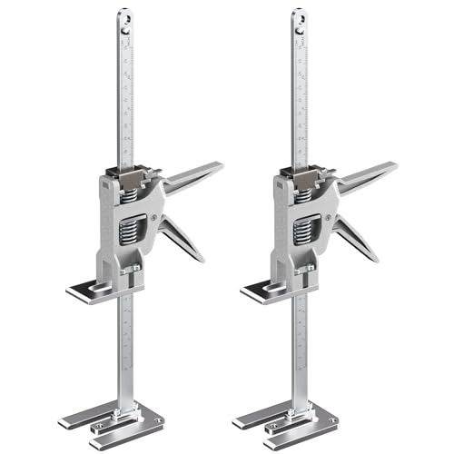 2 Stück 40cm Arbeitssparender Heber mit Skala, Arbeitssparende Hebebühnen, Fliesenheber bis zu 200KG, Hubhöhe 24cm, Hebevorrichtung für Möbel, Tür, Schrank, Gipskartonplatten, Fliesenheber von VELPAX