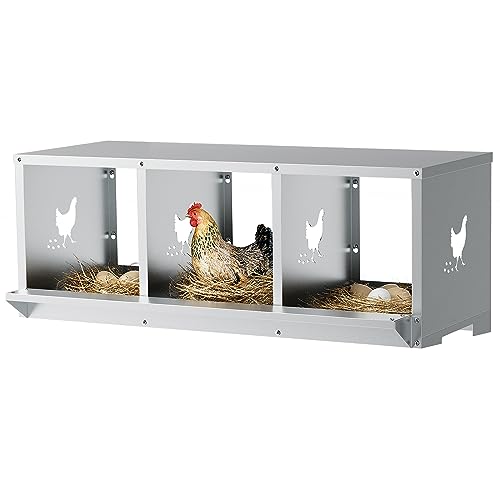 Hühner-Nistkasten, Nistkasten, Hühnerstallzubehör, 3 Fächer mit Belüftungslöchern, einfache Reinigung Hühner-Nistkasten, Nistkasten, Hühnerstallzubehör, 3 Fächer mit Belüftungslöchern, einfache Reinigung von VELPAX