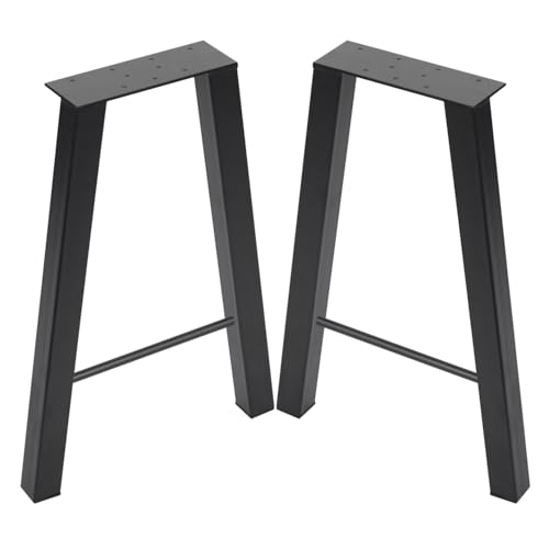 VELPAX Metall-Tischbeine, 56 x 38 cm (H x B), Möbel-Schreibtischbeine, Sockel, Heim-DIY für Esstisch mit Gummi-Bodenschonern, 2 Stück von VELPAX