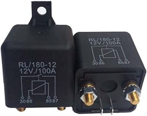 1 x Relais, 1 Stück, 100 A, 12 V, 24 V, Leistung, Kfz-Relais, hohe Strombelastung, Startrelais (Größe: 24 V, 100 A) von VELUNE