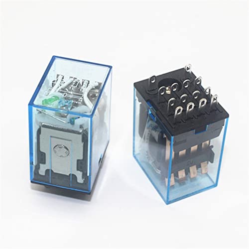 10 Stück Spule MY4NJ AC12V AC24V DC12V DC24V DC 36V AC110V AC220V HH54P 5A 220V elektromagnetisches Relais für allgemeine Miniaturanwendung (Größe: AC12V10PCs) von VELUNE