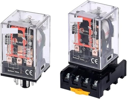 Ersatzteile Relais MK2P-I MK2P Kleines elektromagnetisches Relais mit Sockel 8PIN PF083A DC12V DC24V AC110V AC220V (Size : DC24V) von VELUNE
