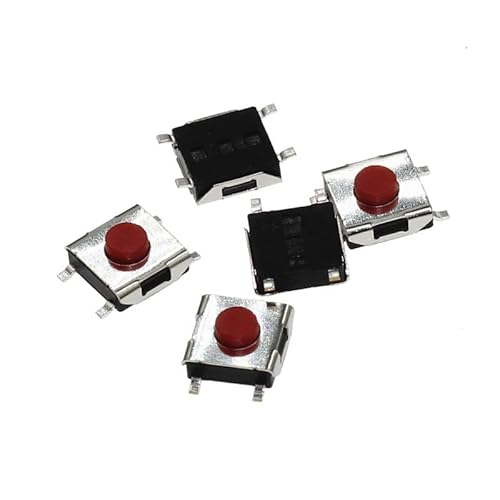 elektronischer Schalter Mikroschalter 1000 Stück 6 * 6 * 3,1 mm SMD-Schalter 4-poliger Touch-Mikroschalter Drucktastenschalter Roter SMD-Taktschalter 6 x 6 x 3,1 mm von VELUNE