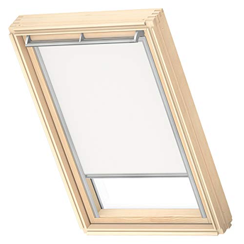 VELUX Original Dachfenster Verdunkelungsrollo für MK08, Weiß, mit Grauer Führungsschiene von VELUX