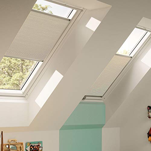 Orignal VELUX Wabenplissee / Faltstore DuoLine FHC Y47 1155S / Bedienart : Manuell / Farbe : Uni Beige / Fenstergröße : Y47 / Fenstertypen : VU, VL, VKU _15614 von VELUX