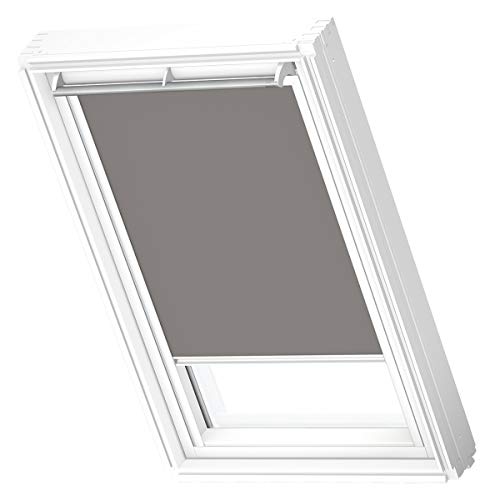 VELUX Dachfenster Rollo Verdunkelung FK04 Grau mit weißer Schiene von VELUX