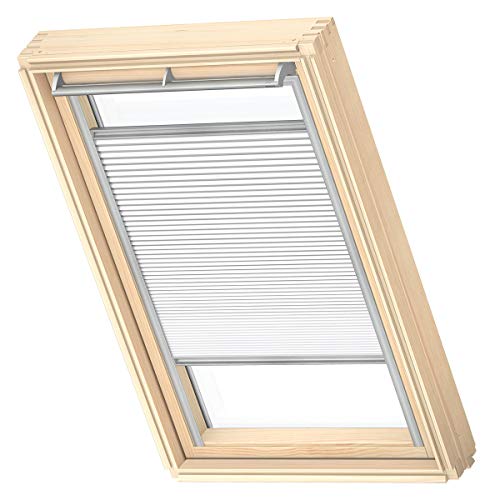 VELUX Original Wabenplissee, SK06, Weiß, mit Grauer Führungsschiene von VELUX