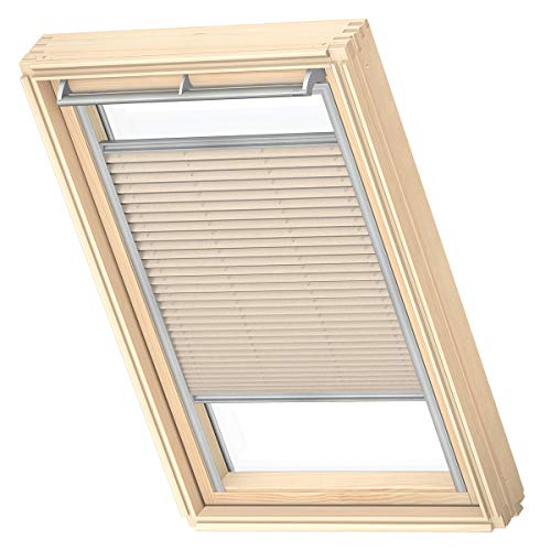 VELUX Original Dachfenster Plissee für FK06, Champagner, mit Grauer Führungsschiene von VELUX