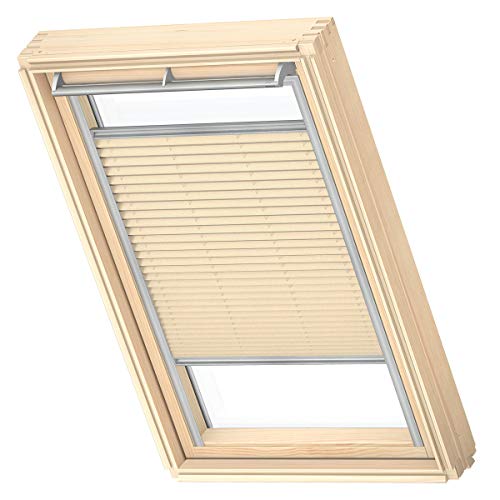 VELUX Original Dachfenster Plissee für FK06, Cremebeige, mit Grauer Führungsschiene von VELUX