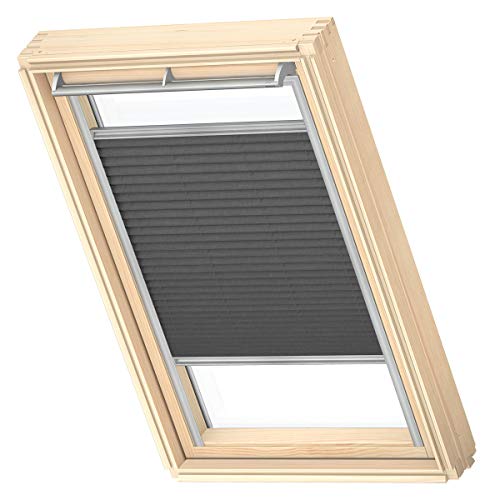 VELUX Original Dachfenster Plissee für M06, Graphit, mit Grauer Führungsschiene von VELUX