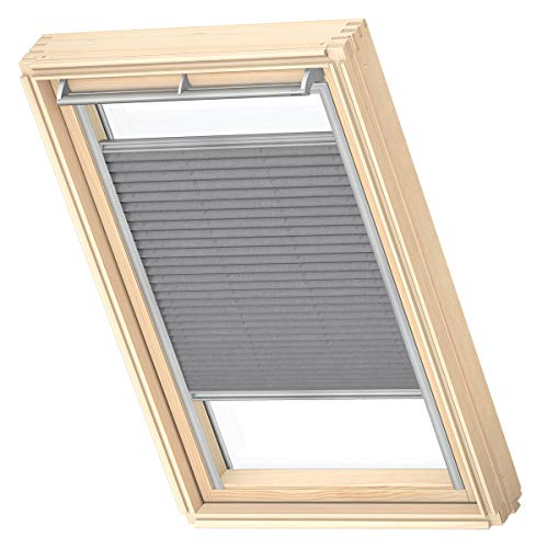 VELUX Original Dachfenster Plissee für M06, Grau, mit Grauer Führungsschiene von VELUX