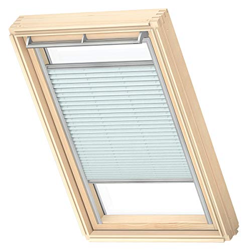 VELUX Original Dachfenster Plissee für M06, Himmelblau, mit Grauer Führungsschiene von VELUX