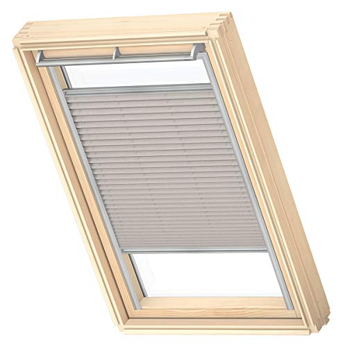 VELUX Original Dachfenster Plissee für M06, Silbergrau, mit Grauer Führungsschiene von VELUX