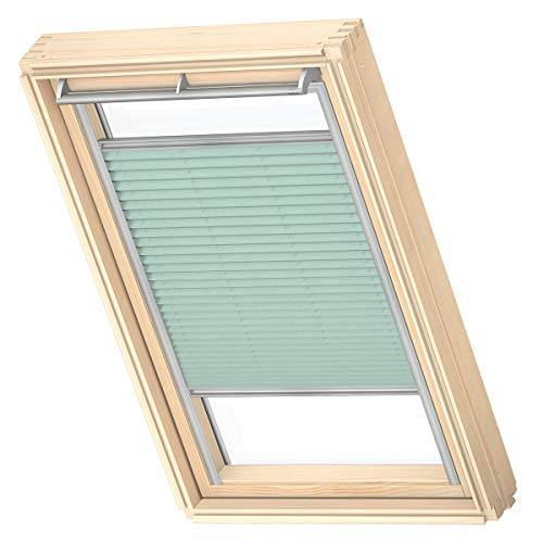 VELUX Original Dachfenster Plissee für M08, Mint, mit Grauer Führungsschiene von VELUX