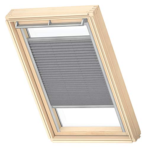VELUX Original Dachfenster Plissee für MK06, Grau, mit Grauer Führungsschiene von VELUX