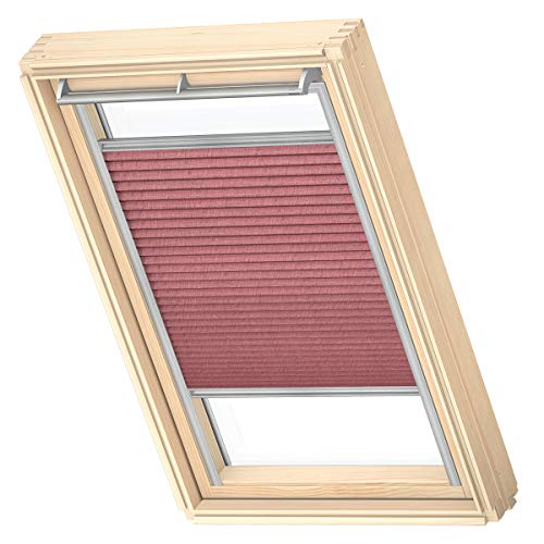 VELUX Original Dachfenster Plissee für MK06, Weinrot, mit Grauer Führungsschiene von VELUX