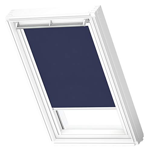 VELUX Original Dachfenster Sichtschutzrollo für F06, Dunkelblau, mit weißer Führungsschiene von VELUX