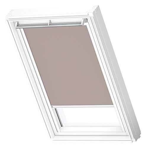 VELUX Original Dachfenster Verdunkelungsrollo für CK02, Hell-Taupe, mit Weißer Führungsschiene von VELUX