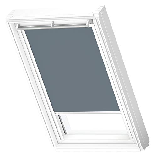 VELUX Original Dachfenster Verdunkelungsrollo für F06, Blaugrau, mit weißer Führungsschiene von VELUX