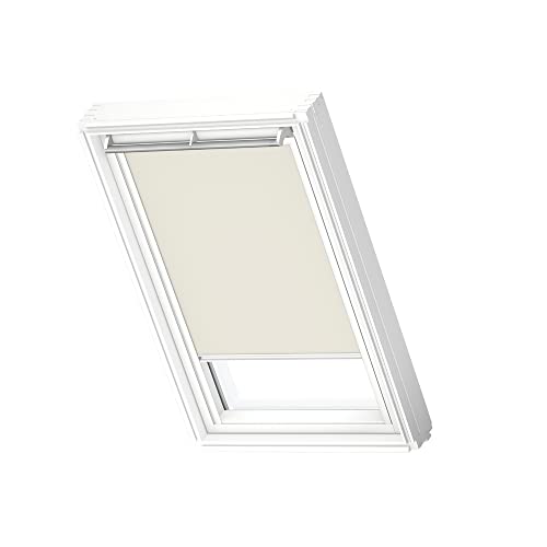VELUX Original Dachfenster Verdunkelungsrollo für MK04, Hellbeige, mit weißer Führungsschiene von VELUX