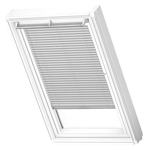 VELUX Original Jalousie Weiße Seitenschienen, S08, Silber Gebürstet von VELUX