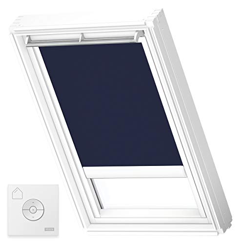 VELUX Original Solar-Verdunkelungsrollo Weiße Seitenschienen, P06, PK36, Dunkelblau von VELUX