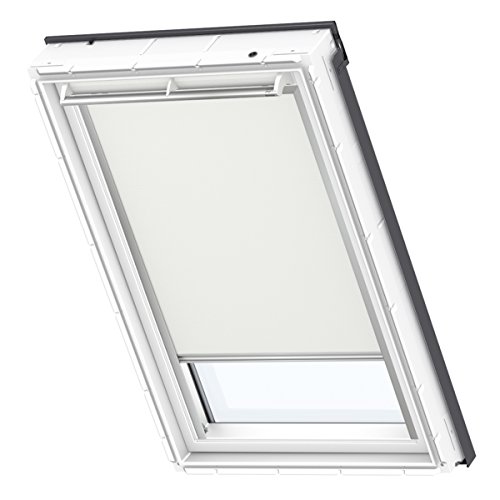 VELUX Original Verdunkelungsrollo (DKU), Silberne Seitenschienen, 606, 4, Uni Hellbeige von VELUX