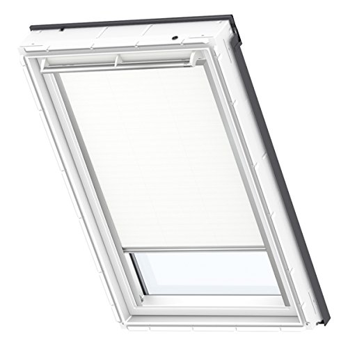 VELUX Original Verdunkelungsrollo (DKU), Silberne Seitenschienen, 606, 4, Uni Weiß von VELUX