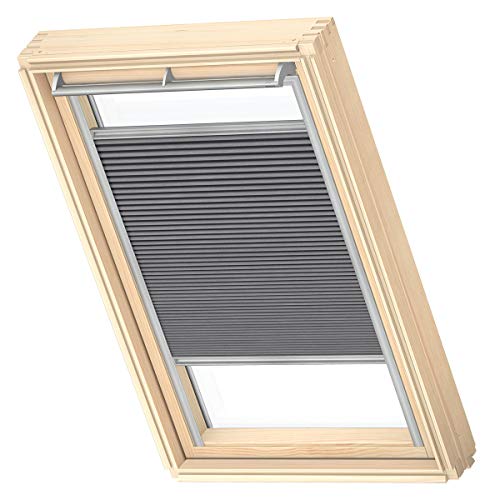 VELUX Original Wabenplissee, MK06, Grau-Taupe, mit Grauer Führungsschiene von VELUX