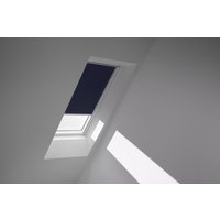 VELUX Verdunklungsrollo "DKL 1100S" verdunkelnd ohne Bohren in Führungsschienen Stoff dunkelblau mit weißen Führungsschienen & Griffleiste VELUX Verdunklungsrollo "DKL 1100S" verdunkelnd ohne Bohren in Führungsschienen Stoff dunkelblau mit weißen Führungsschienen & Griffleiste von VELUX