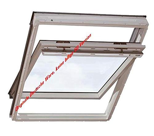 Velux Dachfenster GGU Schwingfenster 55x118cm CK06 0070 Thermo Kunststoff mit Ziegeleindeckrahmen EDZ 0000 von VELUX