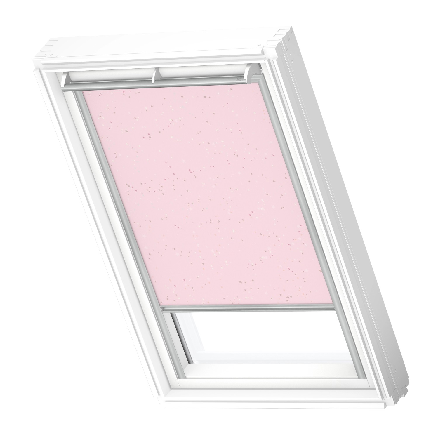 Velux Verdunkelungs-Rollo Manuell DKL F04 4659S mit Sterne 66 cm x 98 cm Rosa von VELUX