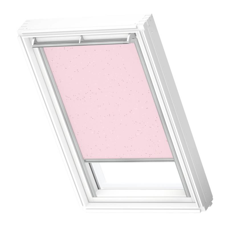Velux Verdunkelungs-Rollo Manuell DKL F04 4659S mit Sterne 66 cm x 98 cm Rosa von VELUX