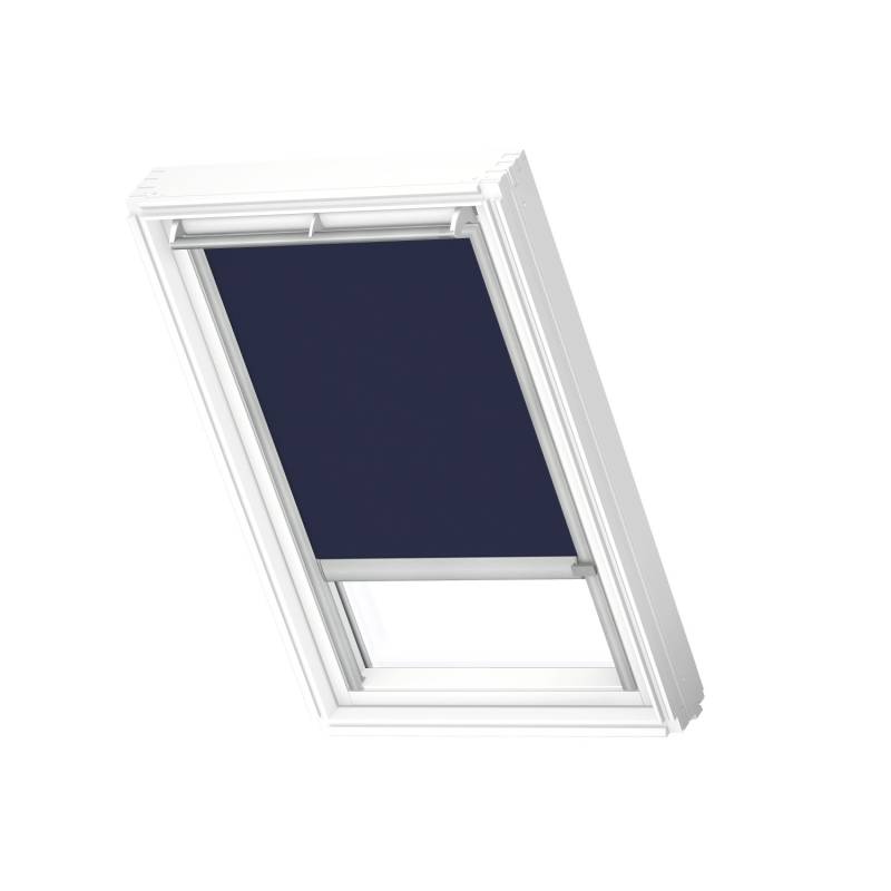 Velux Verdunkelungsrollo DML C06 1100K mit Schiene Blau-Silber von VELUX