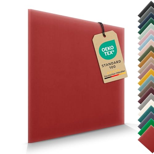 VELUYA Wandkissen Wandpolster Quadrat – Samt, Polsterpaneele 30 x 30 cm, Polsterplatte, Oeko-TEX, Made in EU, Orientrot M23 von VELUYA
