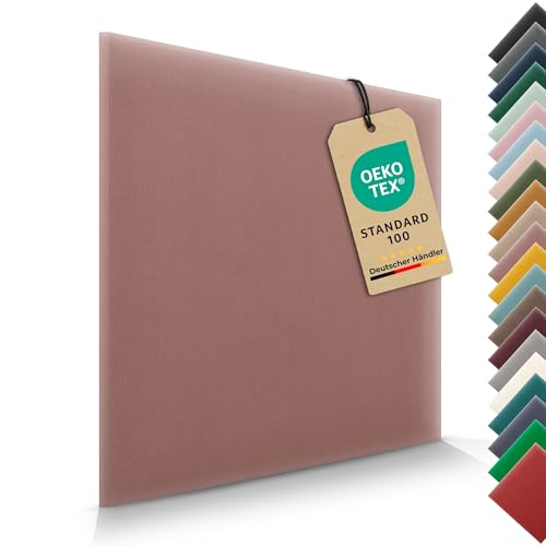 VELUYA Wandkissen Wandpolster Quadrat – Samt, Polsterpaneele 50 x 50 cm, Polsterplatte, Oeko-TEX, Made in EU, Altrosa M12 von VELUYA