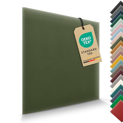 VELUYA Wandkissen Wandpolster Quadrat – Samt, Polsterpaneele 50 x 50 cm, Polsterplatte, Oeko-TEX, Made in EU, Khaki M09 VELUYA Wandkissen Wandpolster Quadrat – Samt, Polsterpaneele 50 x 50 cm, Polsterplatte, Oeko-TEX, Made in EU, Khaki M09 von VELUYA