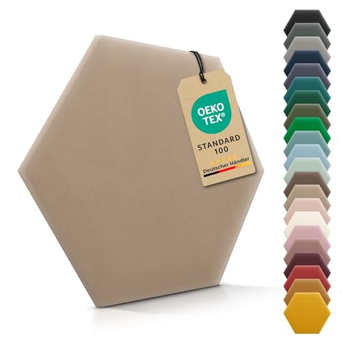 VELUYA Wandpolster Polsterpaneele Hexagon – Samt, Wandkissen 26 x 30 cm, Polsterplatte, Oeko-TEX, Made in EU, Beige M11 VELUYA Wandpolster Polsterpaneele Hexagon – Samt, Wandkissen 26 x 30 cm, Polsterplatte, Oeko-TEX, Made in EU, Beige M11 von VELUYA