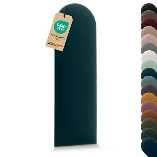 VELUYA Wandpolster Polsterplatte Rundbogen – Velours, Wandkissen 20 x 60 cm, Polsterpaneel, Oeko-TEX, Made in EU, Türkis T09 VELUYA Wandpolster Polsterplatte Rundbogen – Velours, Wandkissen 20 x 60 cm, Polsterpaneel, Oeko-TEX, Made in EU, Türkis T09 von VELUYA