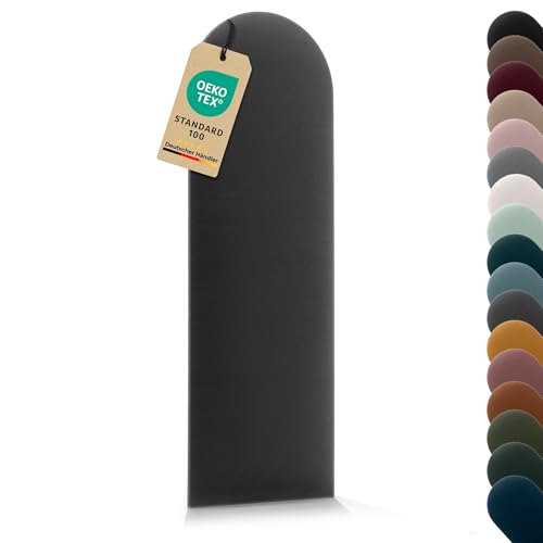 VELUYA Wandpolster Polsterplatte Rundbogen – Velours, Wandkissen 30 x 80 cm, Polsterpaneel, Oeko-TEX, Made in EU, Anthrazit T15 VELUYA Wandpolster Polsterplatte Rundbogen – Velours, Wandkissen 30 x 80 cm, Polsterpaneel, Oeko-TEX, Made in EU, Anthrazit T15 von VELUYA